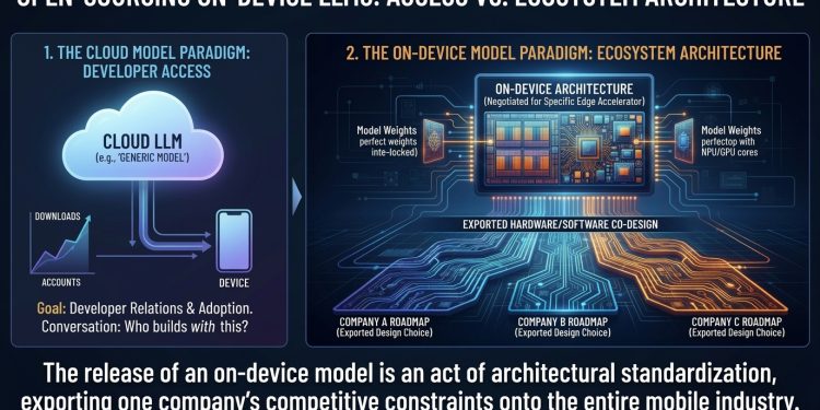 Open-Sourcing On-Device LLMs: The Difference Between Developer Access and Ecosystem Architecture